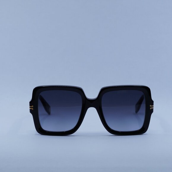 Marc Jacobs MJ 1034/S 0RHL 9O Sunglasses Black Square Frame, Grey Lenses - Picture 2 of 10